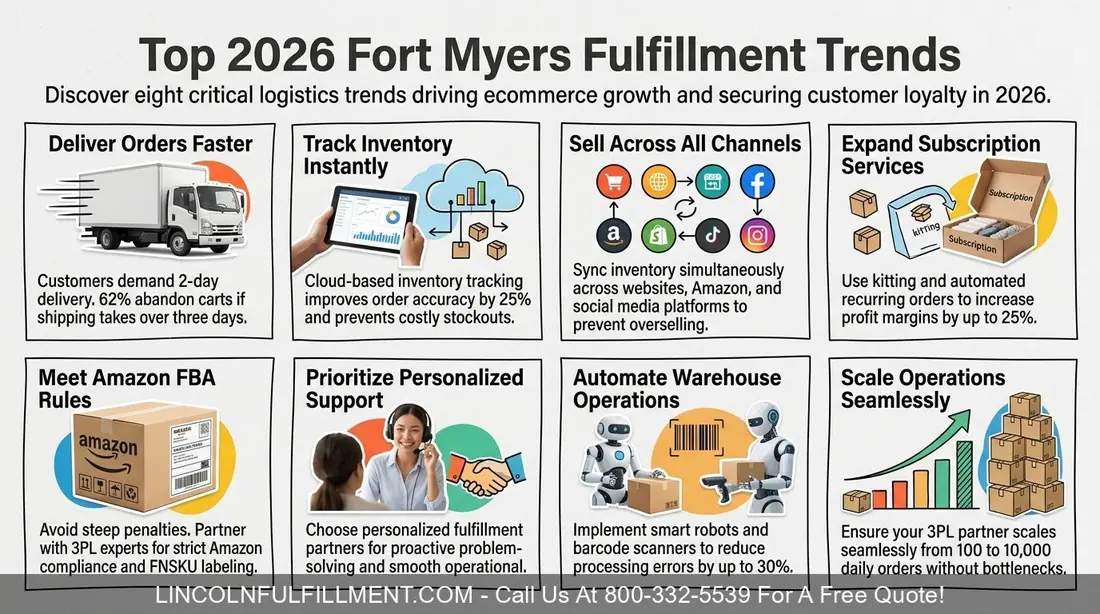 FORT MYERS FL - Ecommerce Fulfillment & 3PL Services Trend Report 2026 - Call 800-332-5539