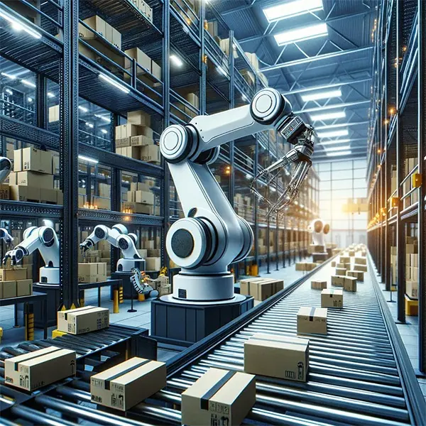 robotics picking orders in e-commerce business